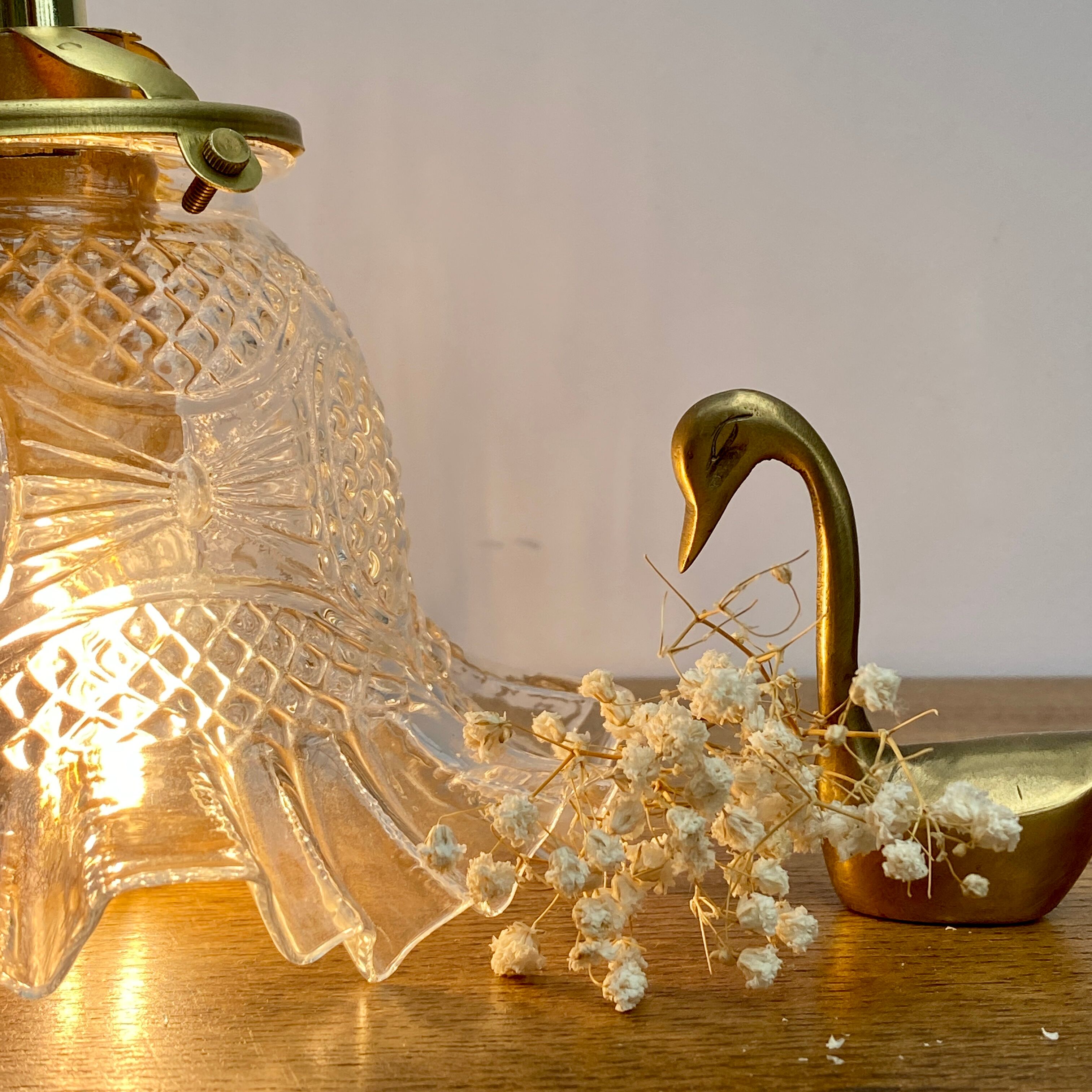 Vintage glass tulip walker