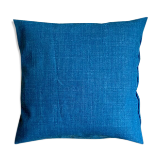 Coussin en coton bleu 40 cm
