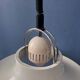 Vintage Dijkstra pendant lamp white & chrome - mid century modern light fixture