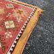 Old orange kilim carpet