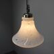 1970s Czechoslovak Adjustable Mid-Century Bell Form Glass Pendant Lamp