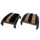 Pair of blackened wooden footstools, Napoleon III period
