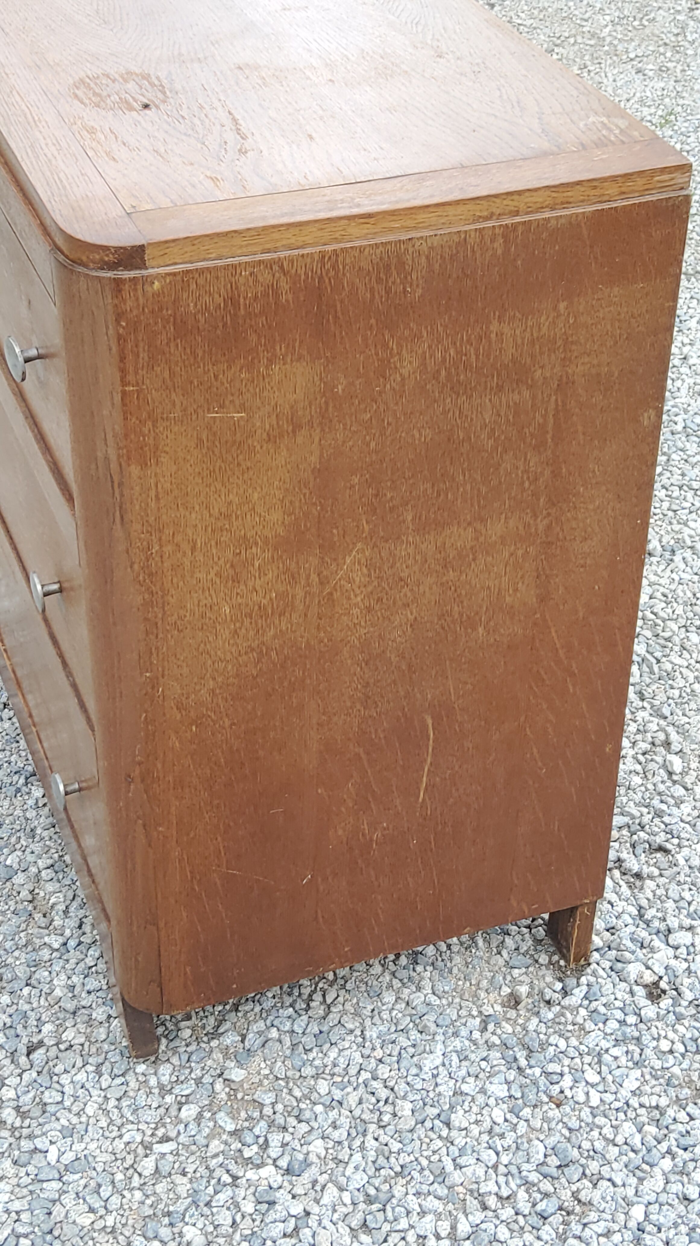 Vintage oak chest of drawers legs compass 3 drawers from the 50s