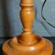Old solid turned wooden lamp base