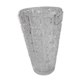 Vase en verre 1970 motifs géométriques