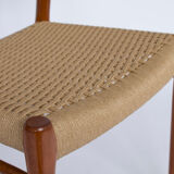 4 chairs model 75 by Niels Møller  1950