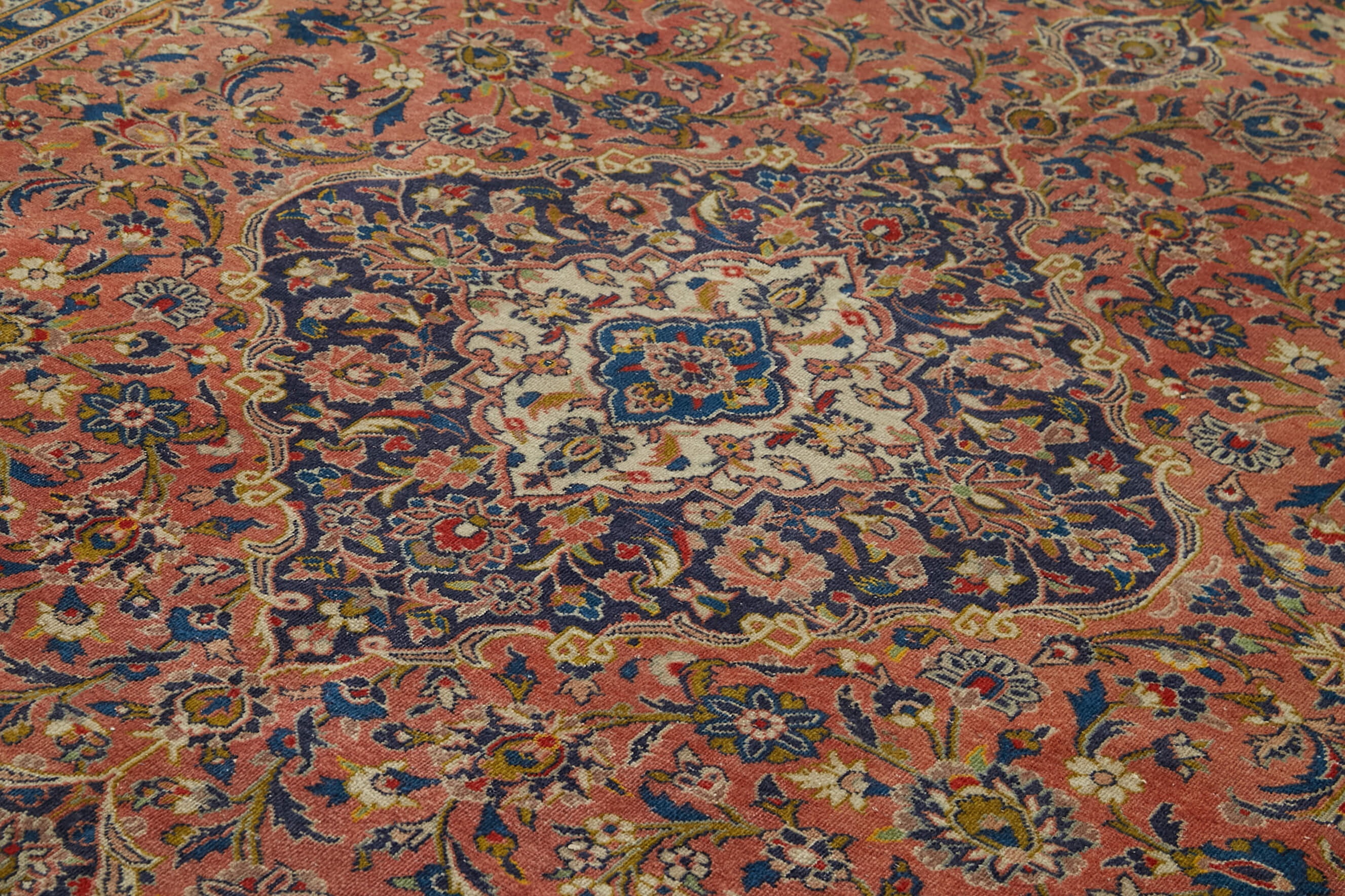 Handmade Oriental Vintage 284 cm x 388 cm Beige Wool Carpet