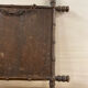 Mirror 45x51cm rectangular wood imitation bamboo 1960