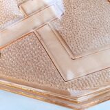 Plateau en verre rose