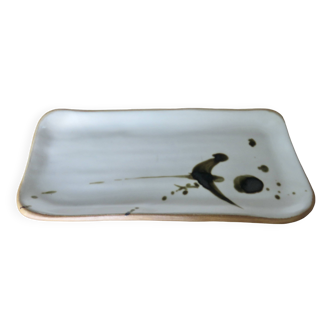 Stoneware pottery dish of the dove Vallauris 1960