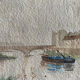 Watercolor painting "Animated river landscape" second half of the XX°