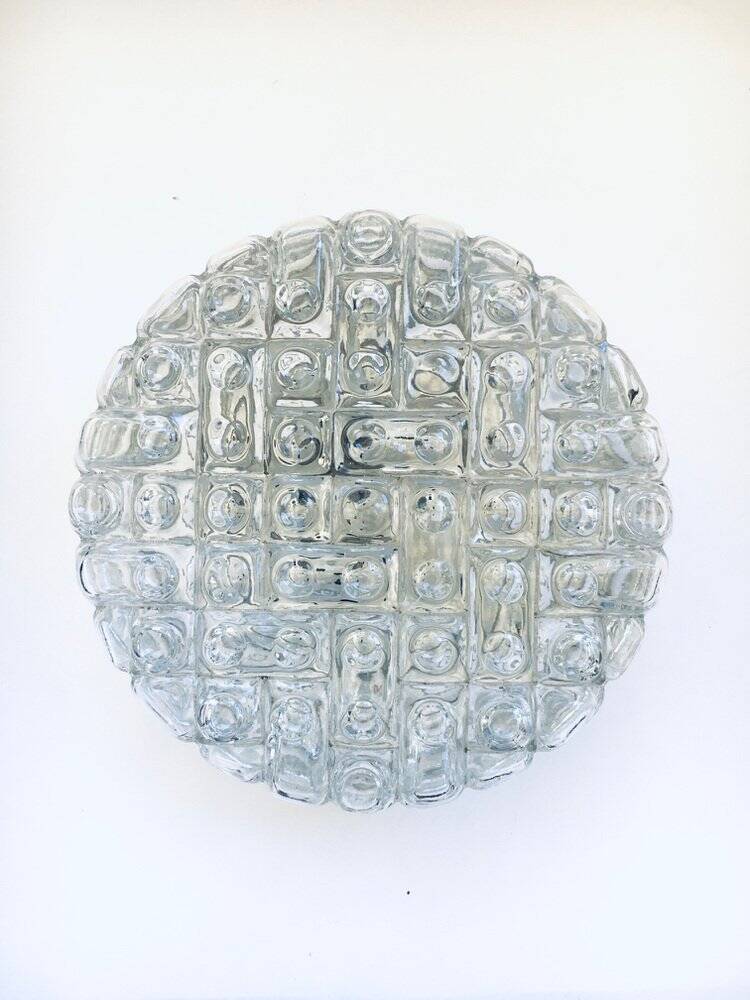 Wall lamp in glass by Erco Leuchten, 1960s