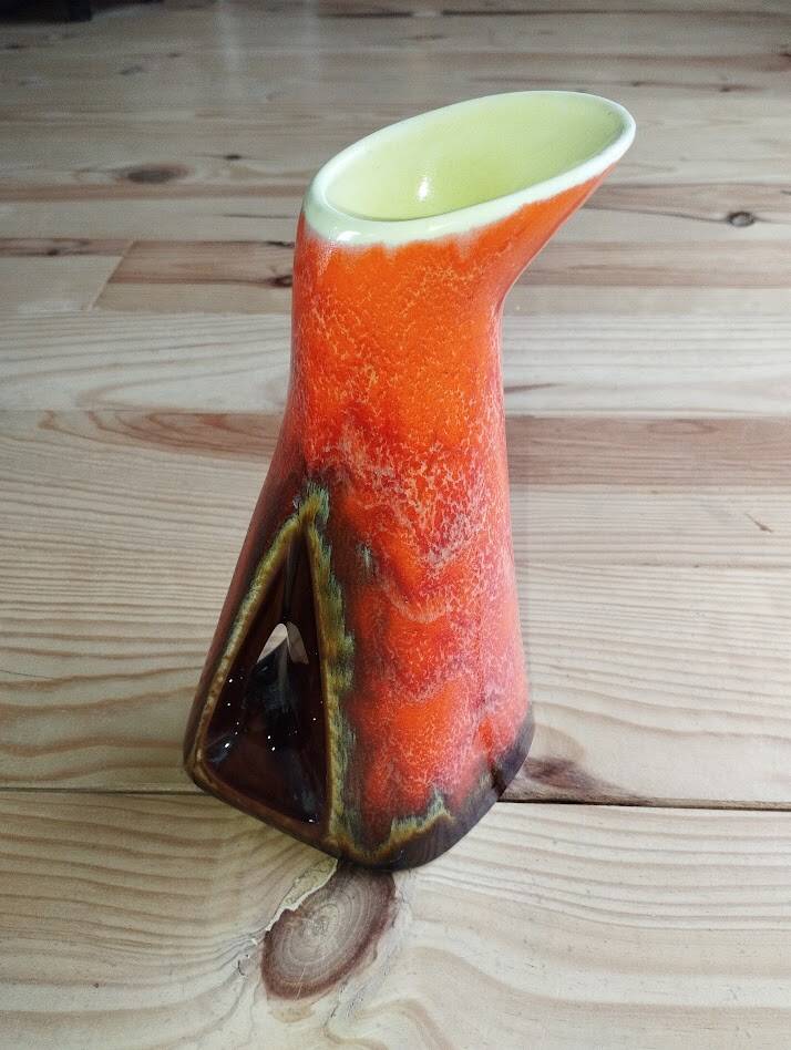 Pichet Vallauris – Free form – Red and green enamel – 1960s–70s – Vintage