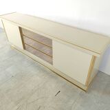 Vintage brass and lacquered sideboard, 1970