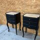Paire de chevet vintage relooké industrielle