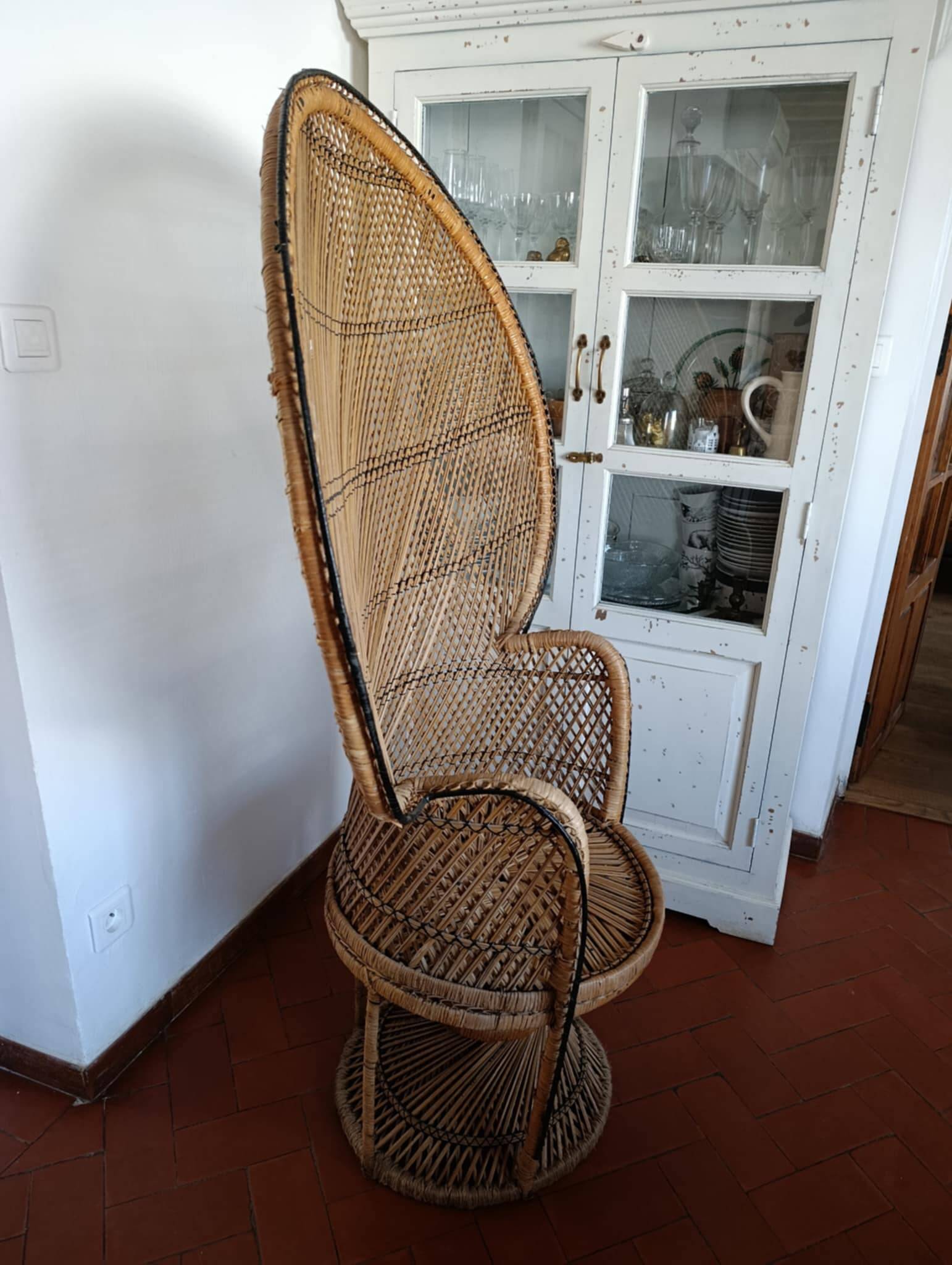 Emmanuelle rattan armchair