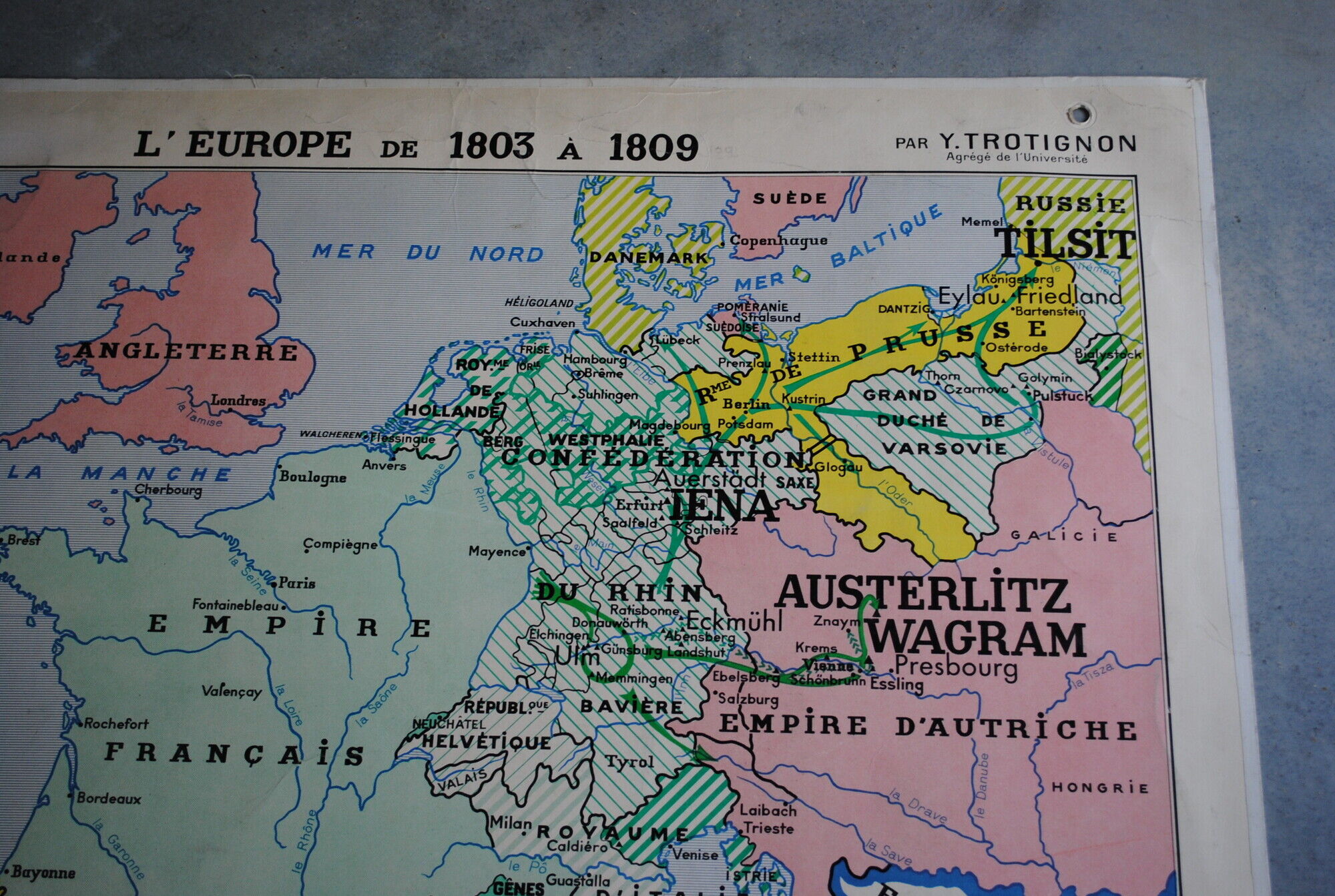 Vintage Europe school map