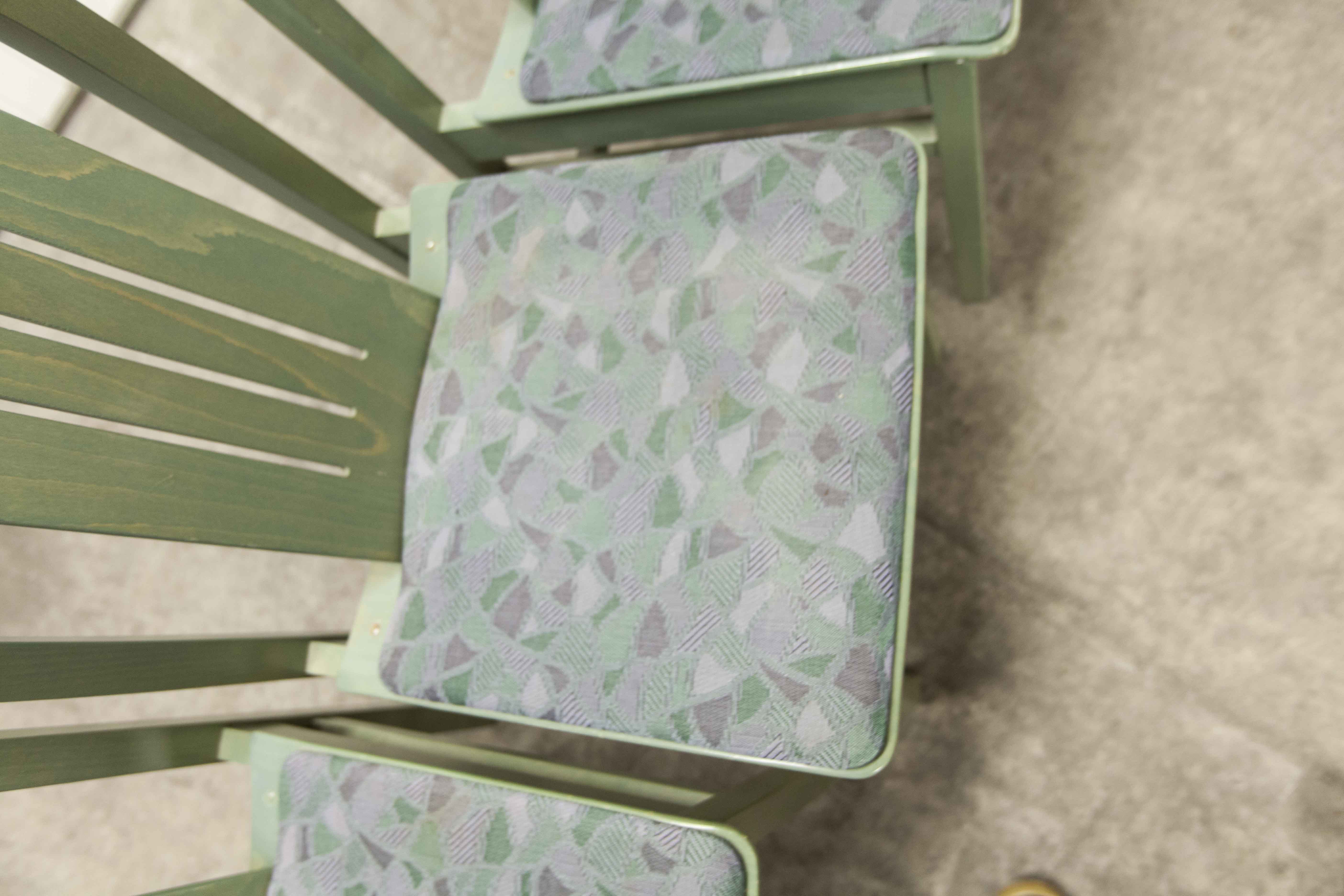 3 Baumann Argos chairs green 1990