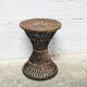 Vintage rattan diabolo stool