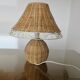 Pair of rattan lamps, 1980s
