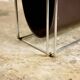Gérard Rignault faux leather and metal magazine rack