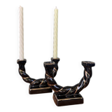 Ceramic twisted candle holder