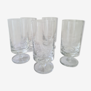 Set of 5 crystal glasses
