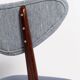 Heart-shaped chair in light and medium blue denim, Europe, 1960s