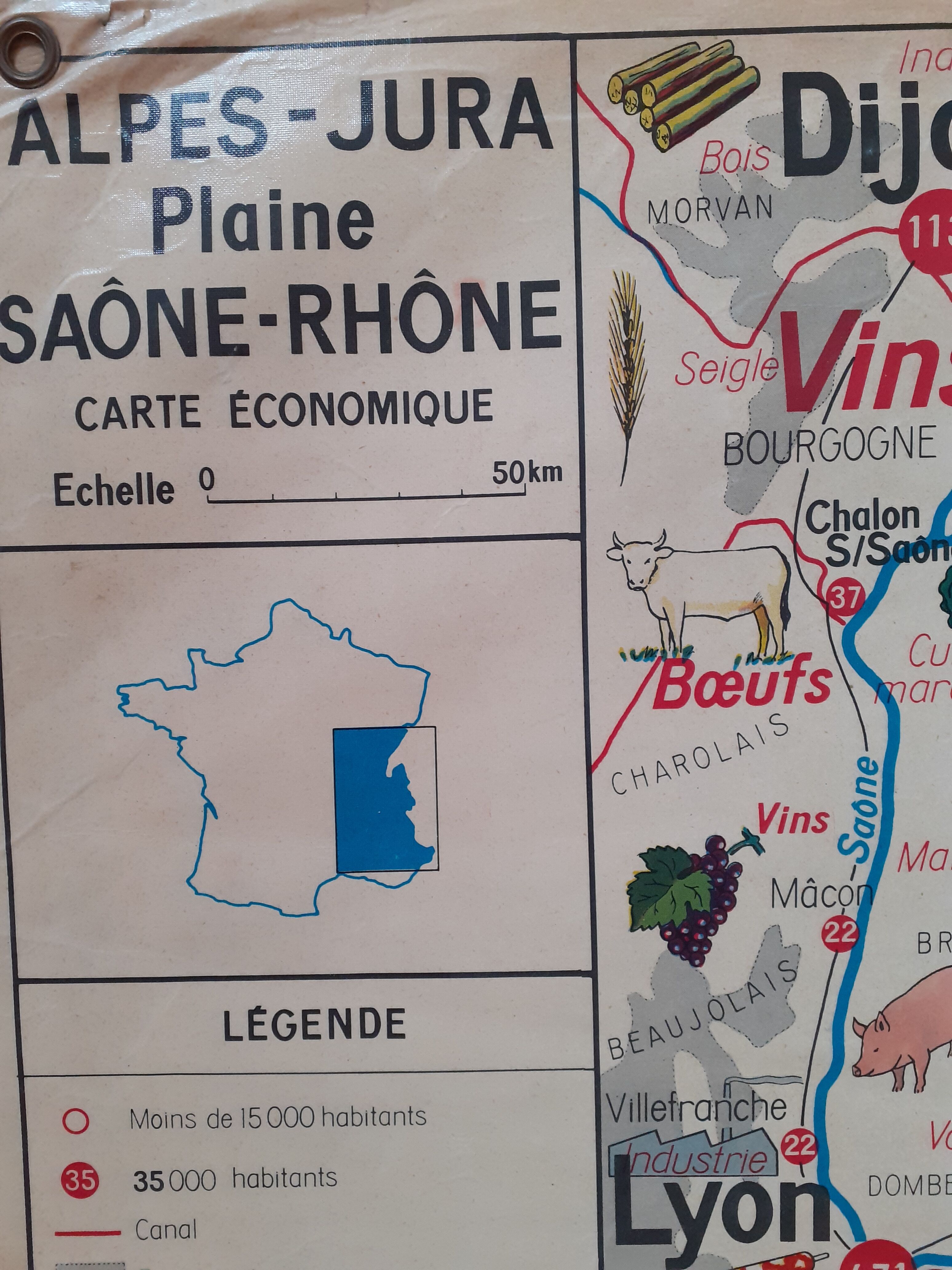 Educational map Aquitaine Basin Pyrenees Jura Alpes Rhone Valley
