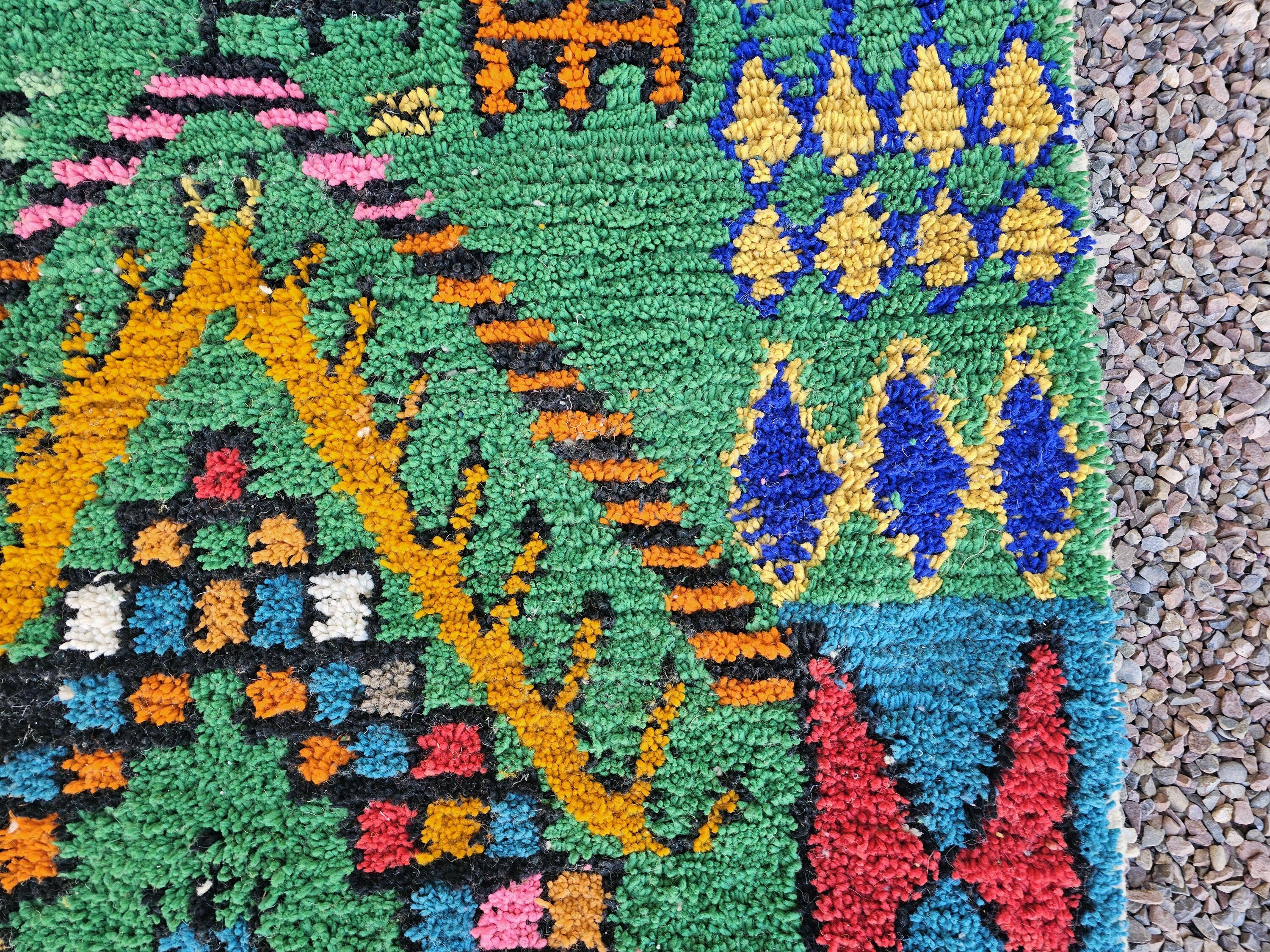 Unique handmade Berber rug 3x2 m