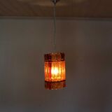 Amber glass pendant lamp