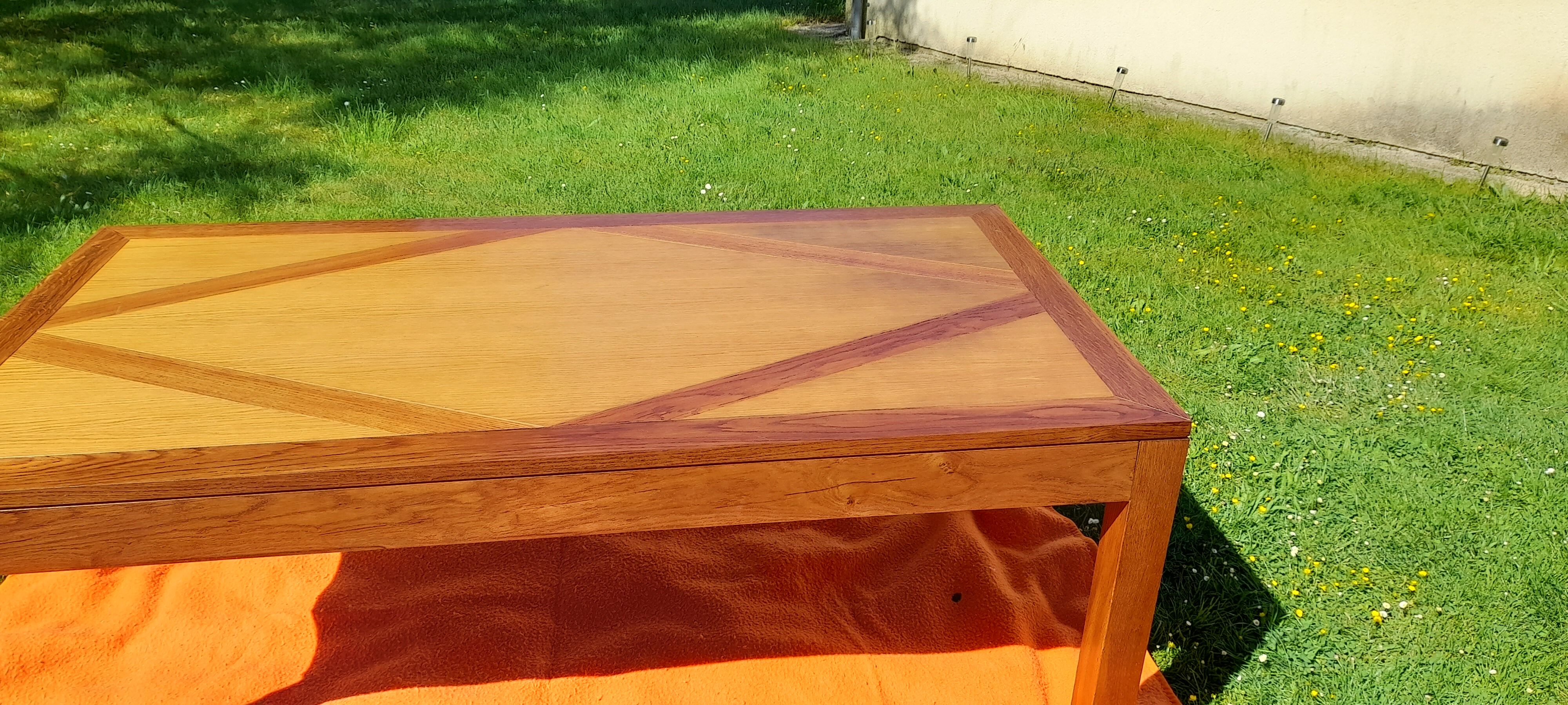 Oak dining table with 2 drawers in belt L 180 cm