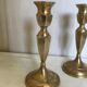 Pair of brass candle holders
