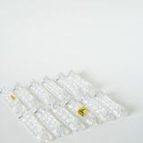 Set of 12 crystal knife rests, 1950