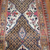 Handmade antique Persian camel hair runner 4' x 15.2' (122cm x 463cm) 1880s - 1B556