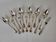 12 silver metal cutlery mesh model