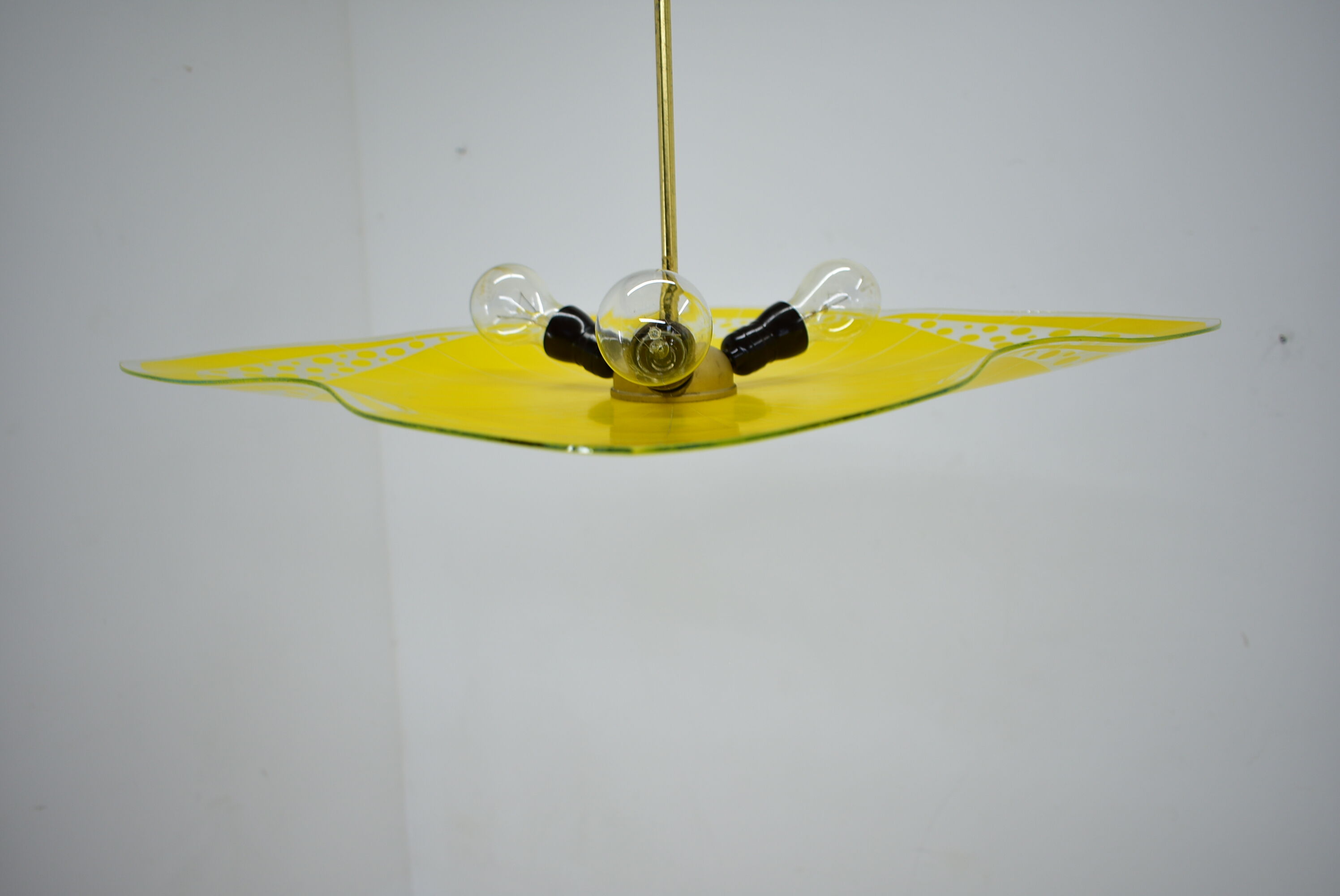 Midcentury Glass Pendant / Šenov, 1960s