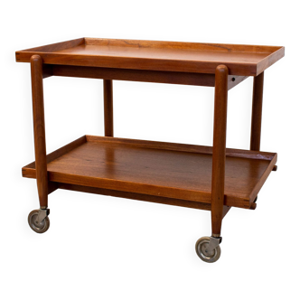 Danish teak drinks/serving trolley by Poul Hundevad, 1960s