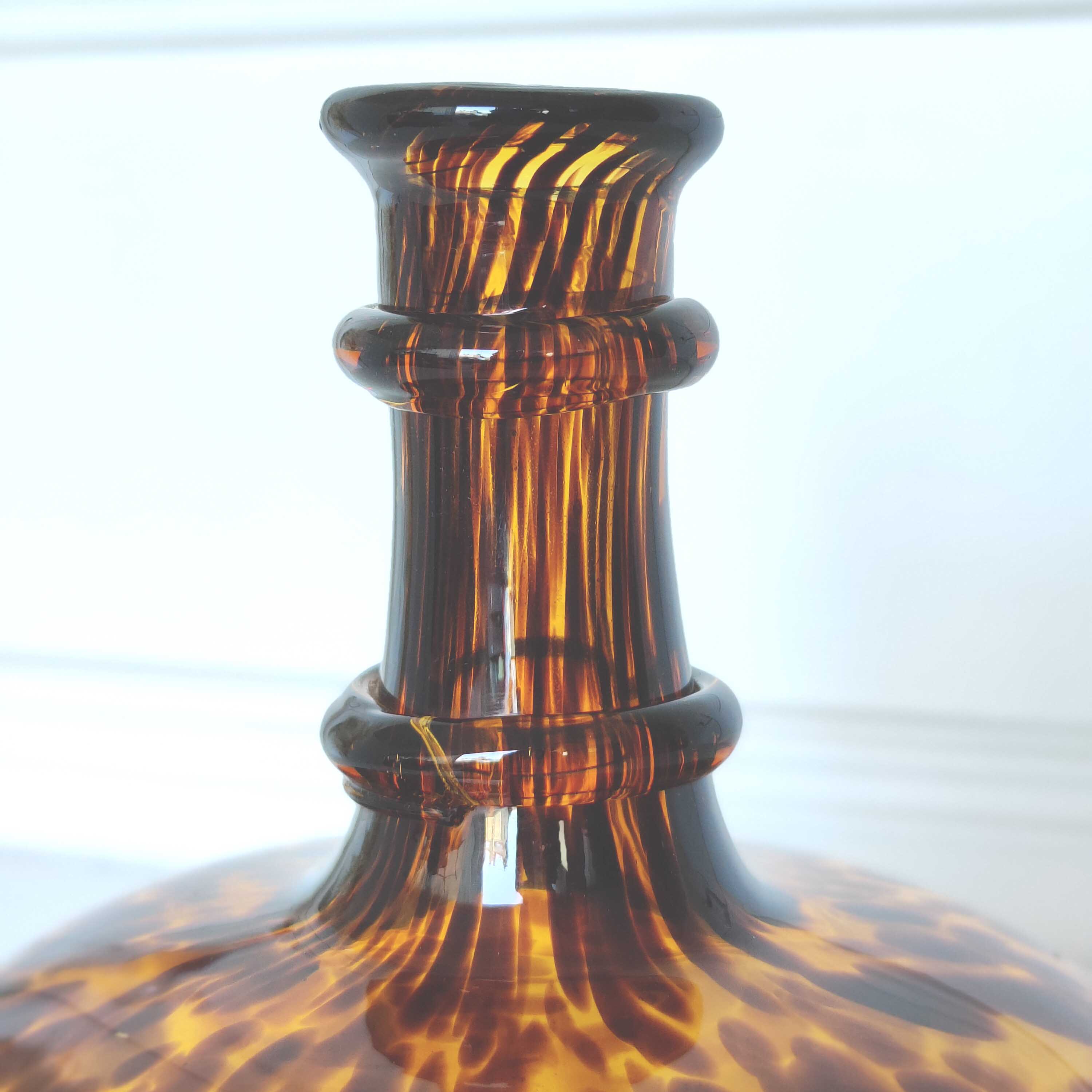 Blown scale glass decanter