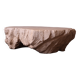 Designer coffee table with travertine rock effect — unique handcrafted piece.