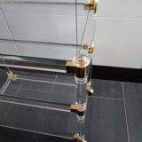 Plexiglass and brass serving trolley