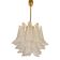 Contemporary Glass "Sella" Chandelier With Gold 24k Metal Fram