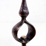 Candlestick spade bronze candle