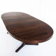 Vintage elm wood table with two extensions, France 1970