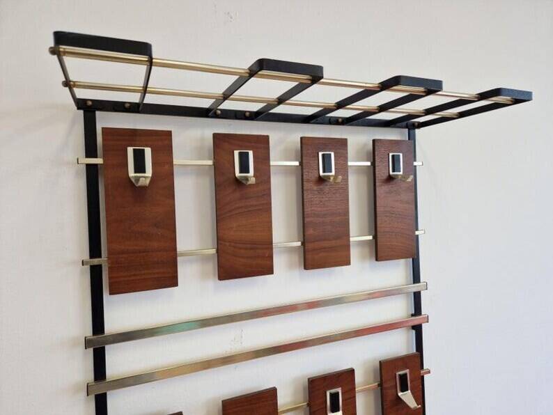 Mid-Century Rare Wall Coat Rack, Germany, 1970s