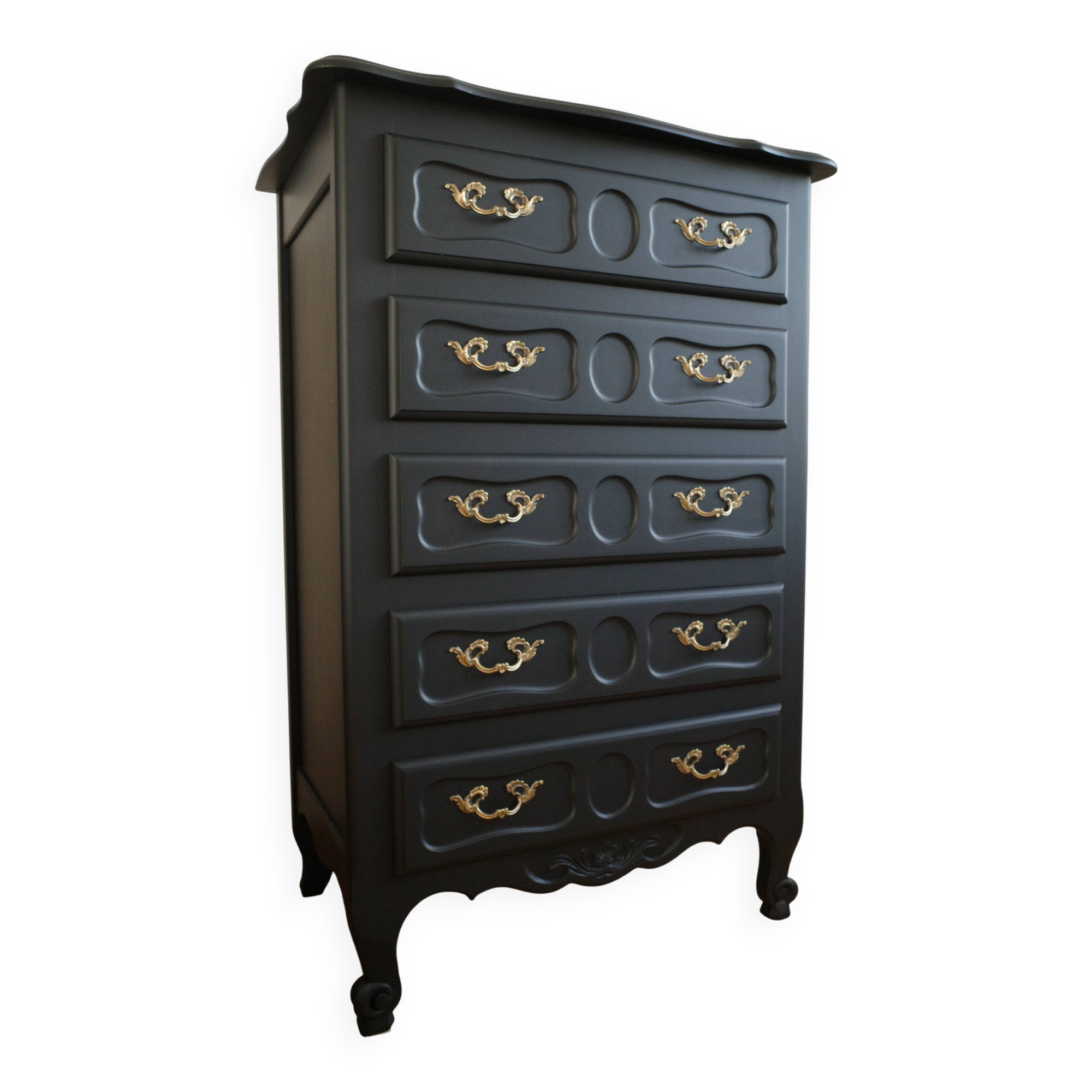 Vintage black chiffonier