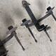 Wrought iron candle holders 1900 brutalist sconces