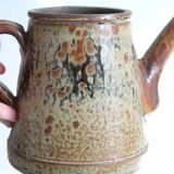 Vintage stoneware pottery, glazed ceramic jug by Jean Pierre Prudhomme.