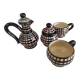 Vallauris coffee service FASE hand-decorated – 1950s ceramics