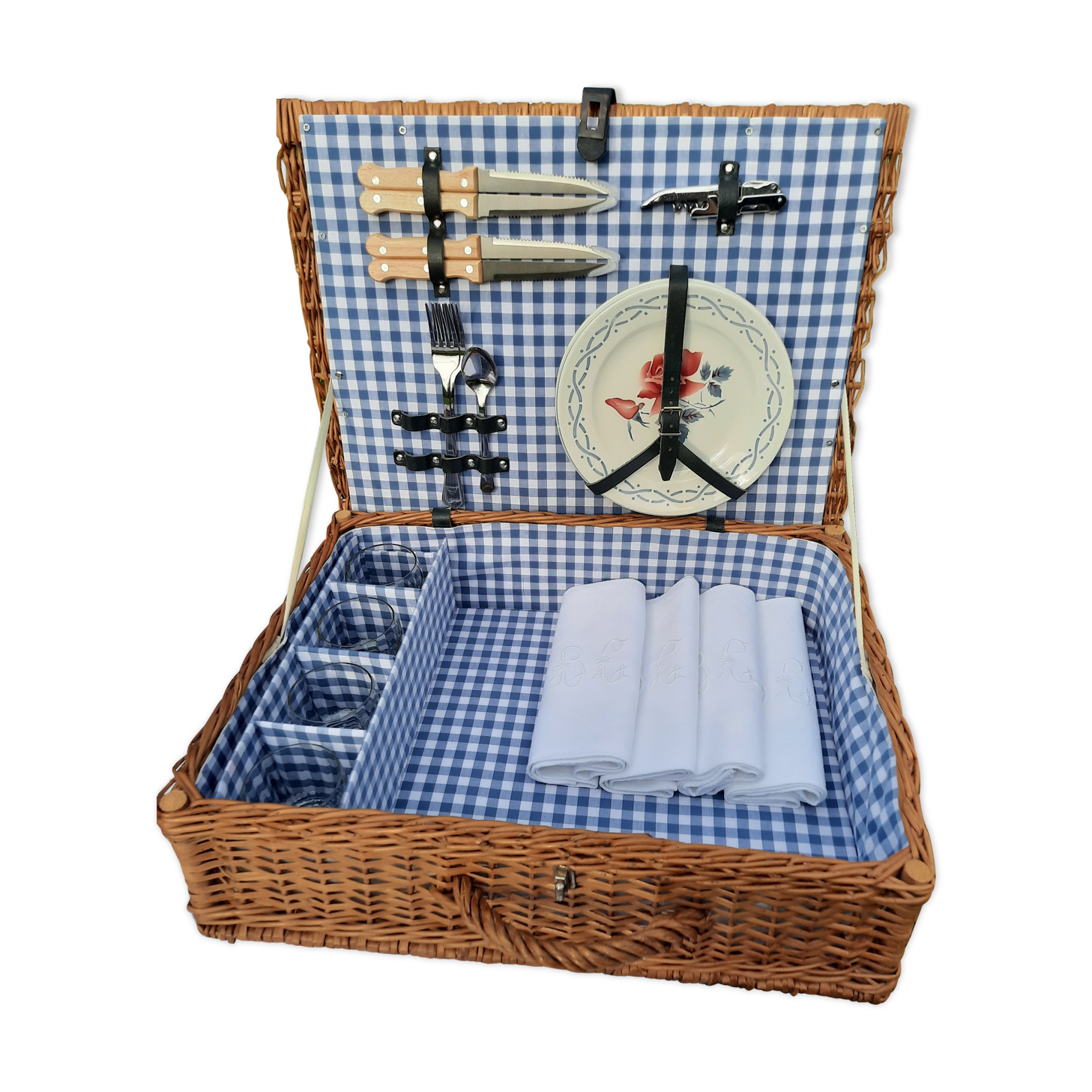 Vintage picnic basket